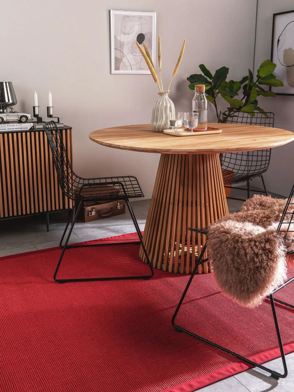 Benuta Tapis sisal rouge 200x300 Rouge 200x1x300cm