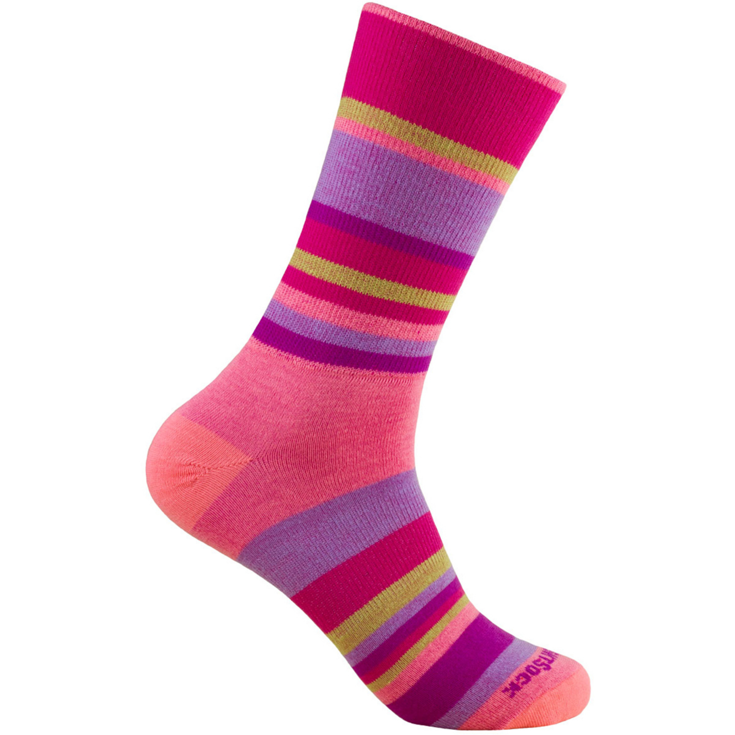 Wrightsock Stride Crew Damen Fahrradsocken pink Größe 34 Camping Hautfreundlich