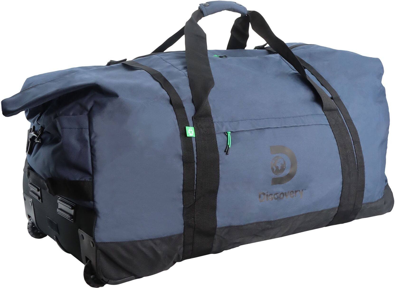 Umhängetasche DISCOVERY "Drive", Damen, Gr. B/H/T: 85cm x 58cm x 85cm, blau, Kunstfaser, Taschen Umhängetasche, aus RPET Polyester