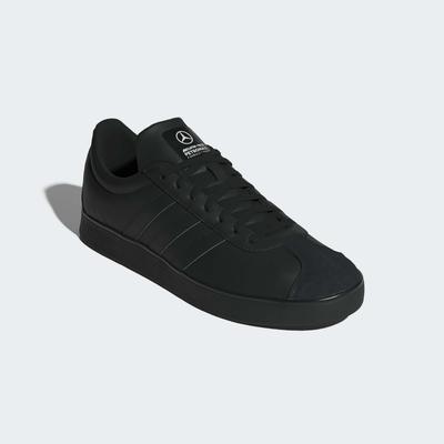 Sneaker ADIDAS PERFORMANCE "VL COURT MER", Herren, Gr. 46, schwarz (core schwarz, carbon, ftwr weiß), Leder, Synthetik, Schuhe Sneaker, Mercedes AMG Motorsport