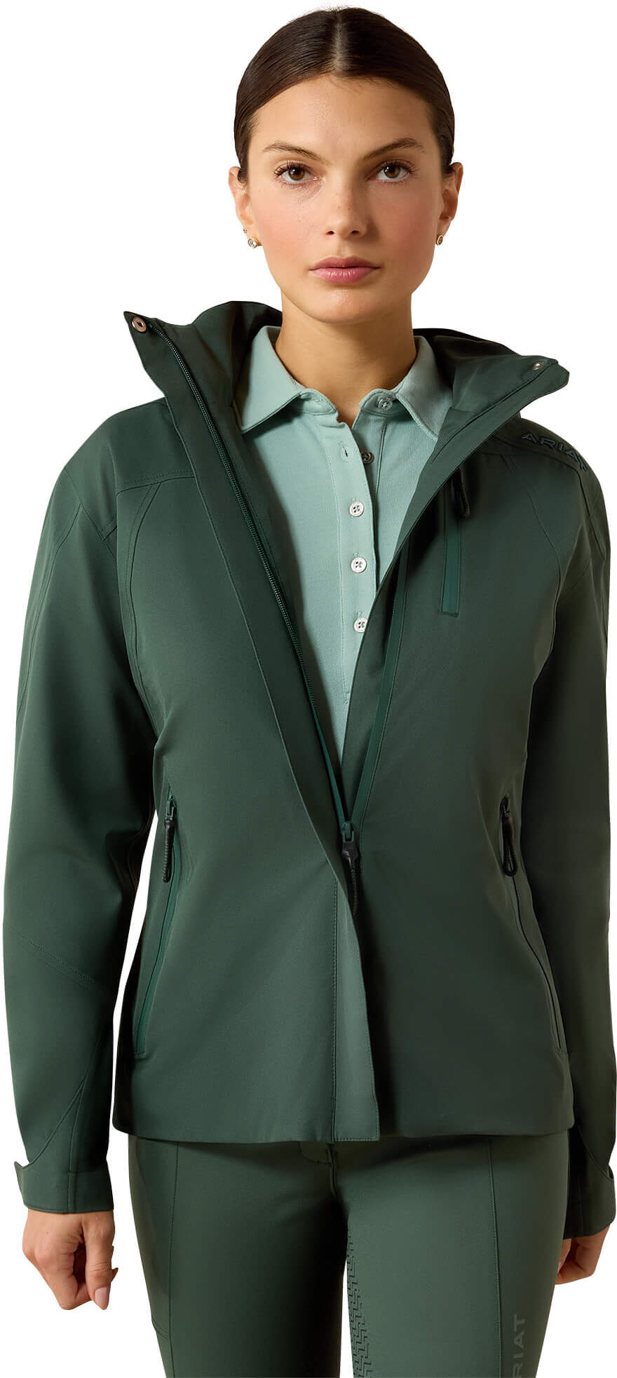 Women's Coastal Waterproof Jacket in Monstera, Size: Large by Ariat