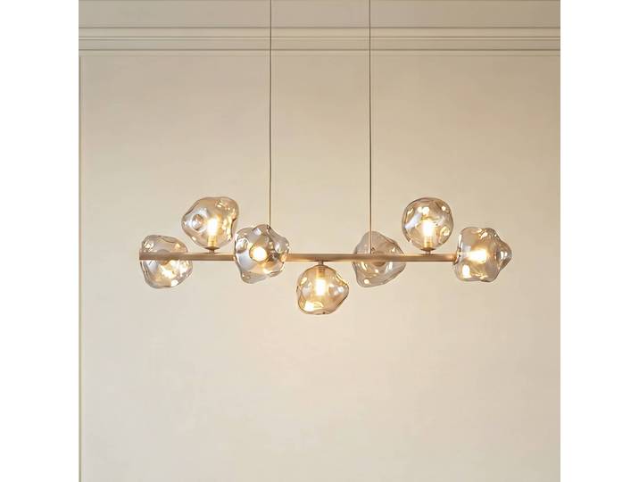 Hängelampe Lava TK Lighting, dimmbar, creme / amber, für Wohn- / Esszimmer, Glas, Modern, Pendelleuchte