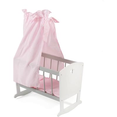 Puppenwiege CHIC2000 "Stars Grau", grau (stars grau), Puppenmöbel, KinderB:50cm H:72cm T:50cm, inkl. Himmel, B:50cm H:72cm T:50cm