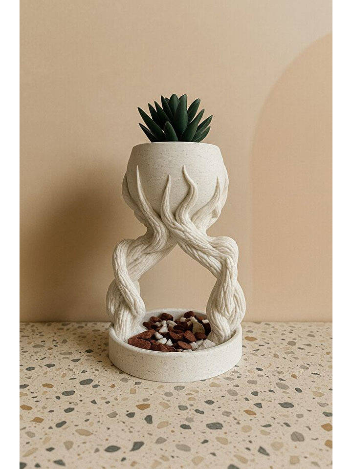 Scandinavia Concept Blumentopf in Creme - (B)14 x (H)19,5 cm - onesize