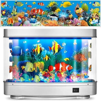 Combo Retail Shop Ocean Aquarium Decorative Lamp, Artificial Tropical Fish Tank Lights, Motion Lamp Night Light With Virtual Moving Ocean Aquarium Decorative Lamp, Artificial Tropical Fish Tank Lights, Motion Lamp Night Light With Virtual Moving