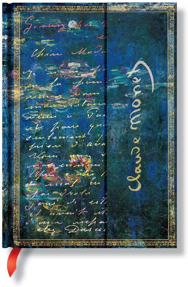 Notizheft "Paperblanks Notizbuch 125 mm x 180 mm Monet Seerosen", blau, Notizbücher, Notizheft blau Einheitsgröße