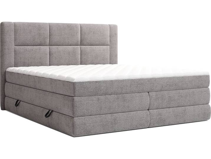 XORA Boxspringbett REVANO, dunkelgrau, Stoff