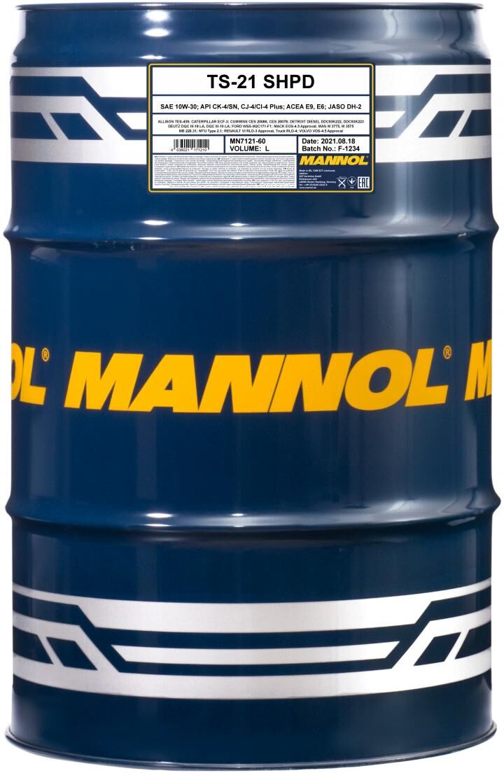 Sct - Mannol Motoröl Mannol Ts-21 10w-30 Shpd [60l] Mn7121-60 60l