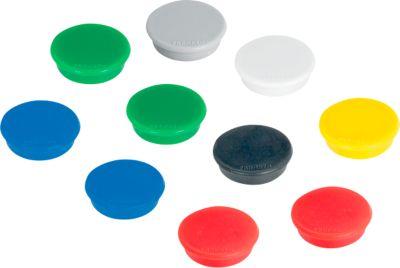 Kraftmagnete Franken, rund, bis 2,5 kg, Speziallackierung, Ø 38 mm, Kunststoff, farbsortiert, 10 Stück