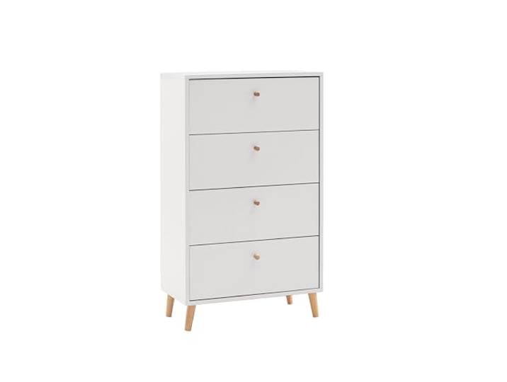Schildmeyer Kommode Bjarne 160566, mattweiß, 60,1 x 33 x 101,3 cm