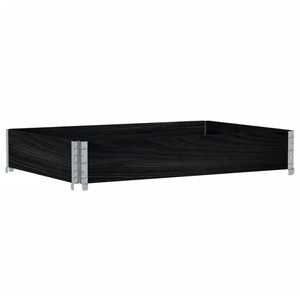 vidaXL Palettenaufsatz 4010272, schwarz, Holz, Rahmen, 120 x 80cm, Höhe 19,5cm