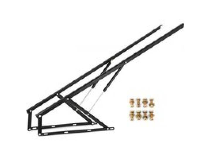 VEVOR Mécanisme de Levage Hydraulique, 2PCS Levage Pliante Pratique Noir, en Acier Cadre De Levage de Lit, 152cm Kit de Levage Stockage Lit Poteau Pneumatique Sûr Lit Récipient Canapé-lit Meubles