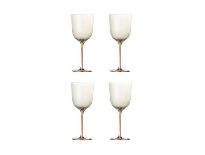 4er Set Design Weingläser „Aston“, 350 ml Bronze Bloomingville