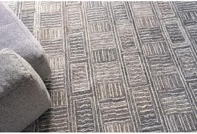 Exquisite Rugs Naturals Handmade Hand-tufted New Zealand Wool on Canvas Charcoal Area Rug