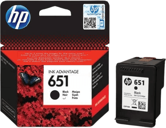 HP 651 Sort Original Blækpatron 600 Sider (C2p10ae)
