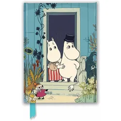 Browntrout Verlag, Heft + Block, Moomins on the Riviera (Foiled Journal) (A5, Blanko, Liniert, Harter Einband)