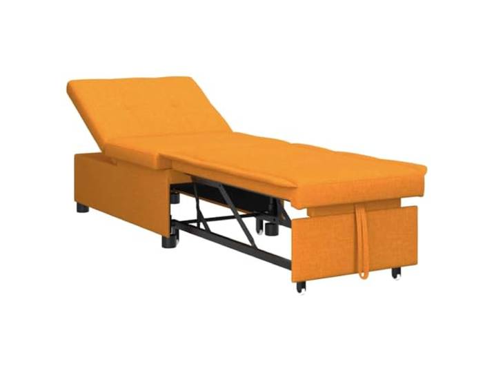 Coespram Schlafsofa Ausziehbar 3-in-1 Einzelsofa Dunkelgelb 194x50x82 cm Verstellbares Schlafsofa mit Gästebett-Funktion für Wohnzimmer und Gästezimmer, weicher Stoffbezug in Dunkelgelb.
