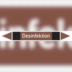 Rohrleitungskennzeichen Desinfektion - 100x15 mm Folie selbstklebend