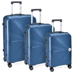 DYX 4 Rollen Koffer 3er Set S/M/L Los Angeles navy