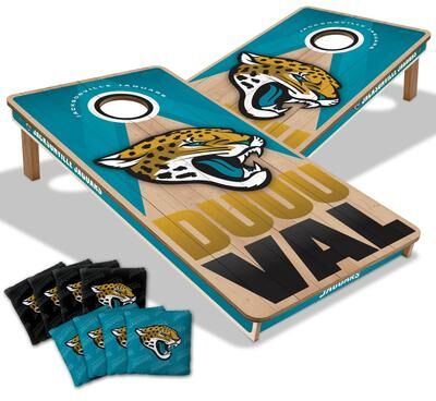 Skip's Garage Jacksonville Jaguars NFL 2x4 Professional Cornhole Board Set