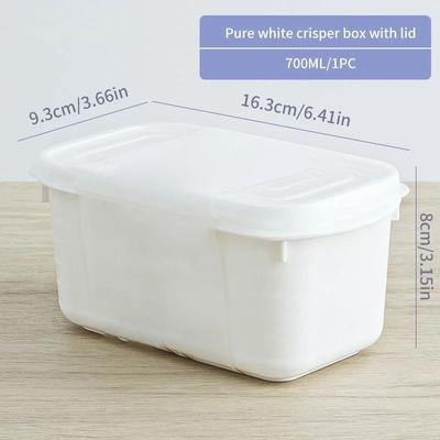Food Grade Divided Refrigerator Storage Container For Meal Prep, Frozen Meat & Produce Organization 23.67 Fl Oz