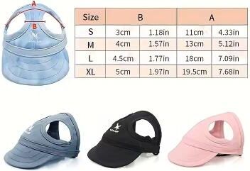 Inspire Select Adjustable PVC Dog Sun Hat Waterproof Pet Hat With Elastic Band For Small, Medium & Large Breeds pink l