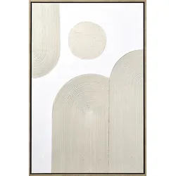 Keilrahmenbild Denise in Weiß/Beige ca. 60x90cm
