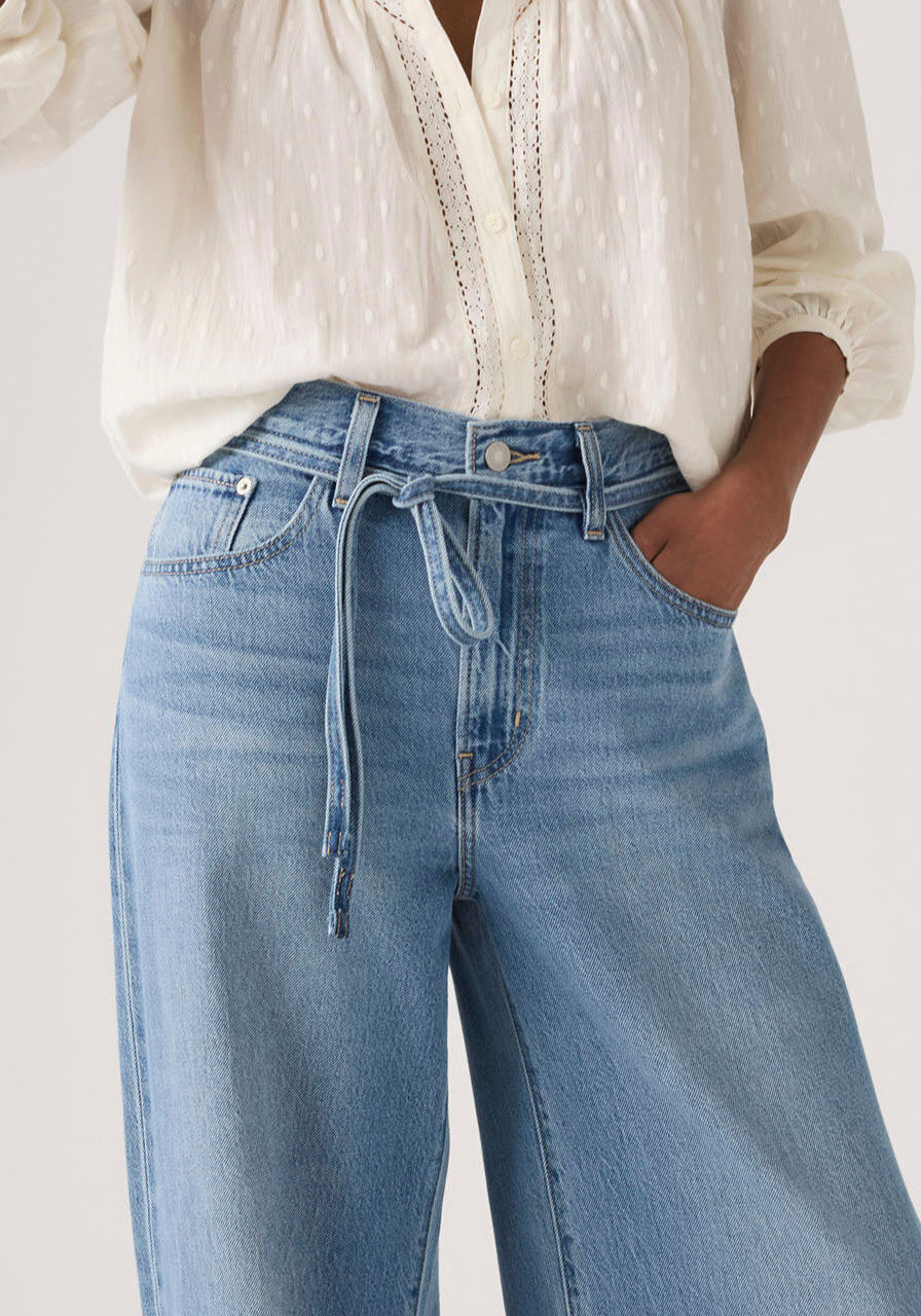 Straight-Jeans LEVI'S "XL STRAIGHT", Damen, Gr. 26, Länge 29, blau (good grades tencel), Denim/Jeans, Obermaterial: 55% Baumwolle, 45% Lyocell, straight fit knöchellang, Jeans Straight-Jeans, im Five-Pocket Style good grades tencel 26, Länge 29