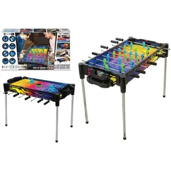 Merchant Ambassador 2-in-1 Football & Air Hockey - Reversible Neon Arcade (MA8150D NH), Retro Gaming, Mehrfarbig