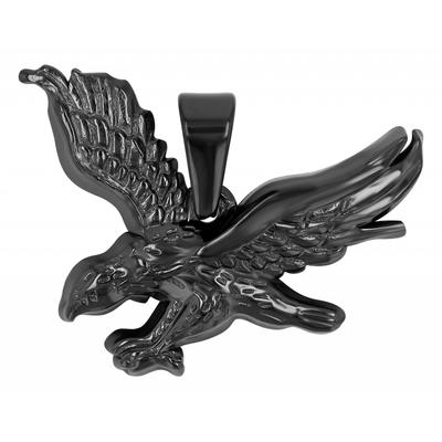Kettenanhänger ADELIA´S "modischer Schmuck Anhänger aus Edelstahl", schwarz, Schmuckanhänger, Damen, Edelstahl, Kettenanhänger