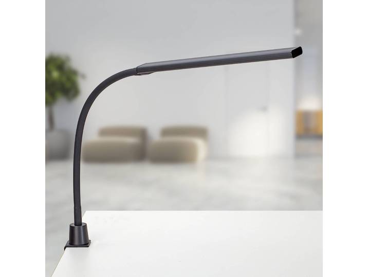 Maul Klemmleuchte MAULpirro, dimmbar, schwarz, für Arbeitszimmer / Büro, Aluminium, Modern, Tischleuchte