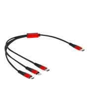 Delock USB Ladekabel 3 in 1 Type-C zu Lightning Micro 30 cm Digital/Daten 0,3 m (86710)