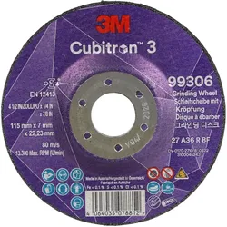 3M, Schleifmittel, Cubitron 99306 Schruppscheibe Durchmesser 115mm Bohrungs-Ø 22.23mm 10St. (36+)