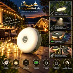 LED Lichterkette, Laterne und Taschenlampe 3 in 1