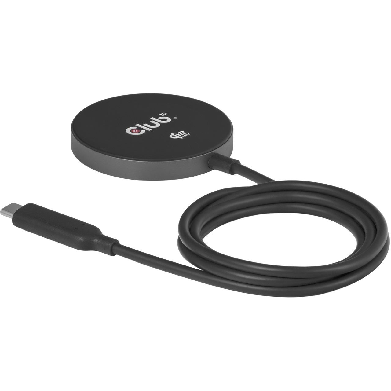 Club 3D Ladegerät wireless Qi2 USB-C 25Watt, schwarz retail