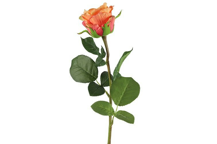 Countryfield zijden roos oranje