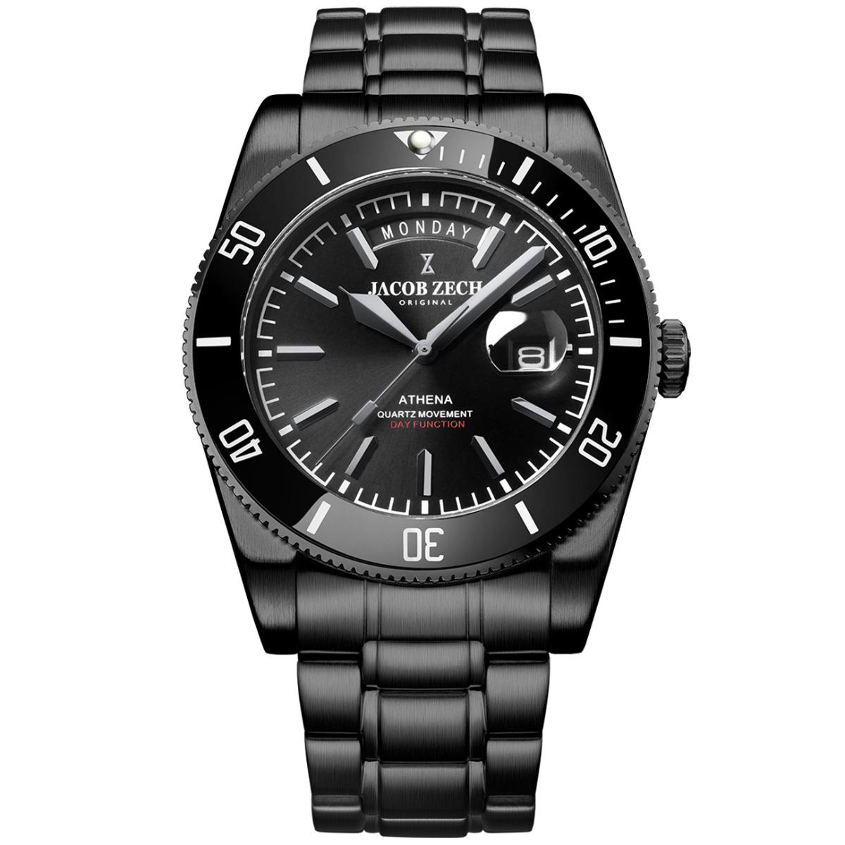 Jacob Zech Horloge Athena Zwart
