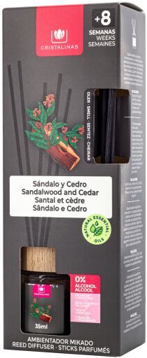 Cristalinas Mikado Sandelholz- und Zedernholz-Lufterfrischer 40 ml