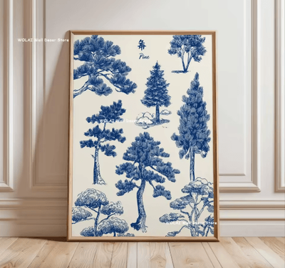 Inspire Picks Japanese Koi Fish Zen Canvas Wall Art Forest & Sun Abstract Peaceful Decor 15 20x30cm Unframed