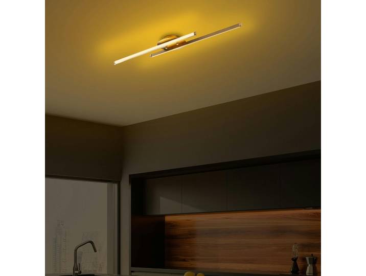Plafonnier design 2 barres LED VIESTE - Doré
