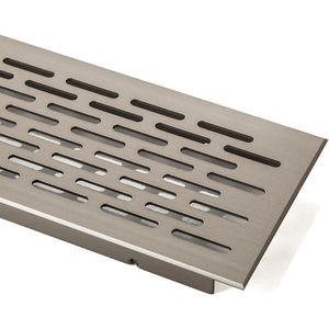 SO-TECH Lüftungsgitter 123867, silber, Aluminium, 225 x 58mm, für alle Türstärken