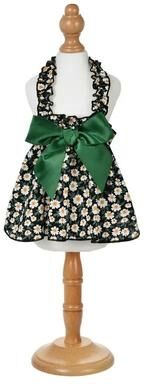 Uplifted Finds Romantic Floral Pattern Pet Summer Dress dark Green xl