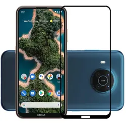 Screenguard Nokia X10 Full Screen Panzerglas Schutzfolie 2.5D 9H (Nokia X10), Smartphone Schutzfolie, Schwarz