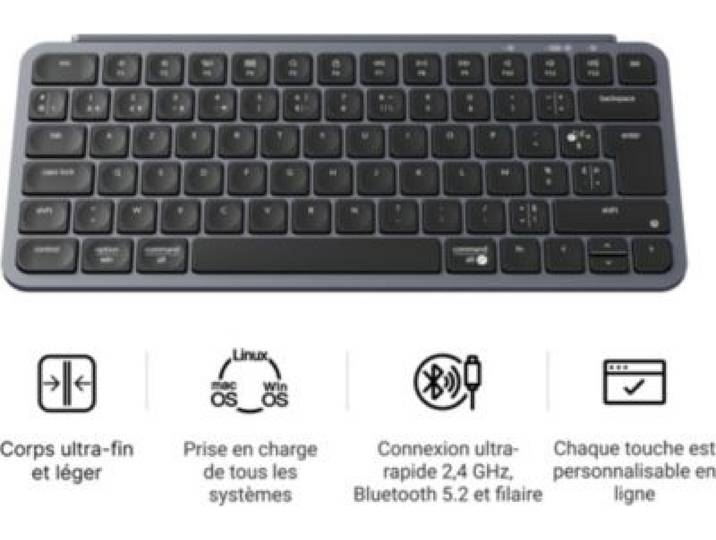 Keychron - Clavier Gamer Sans Fil B1 Pro Ultra-Slim Wireless