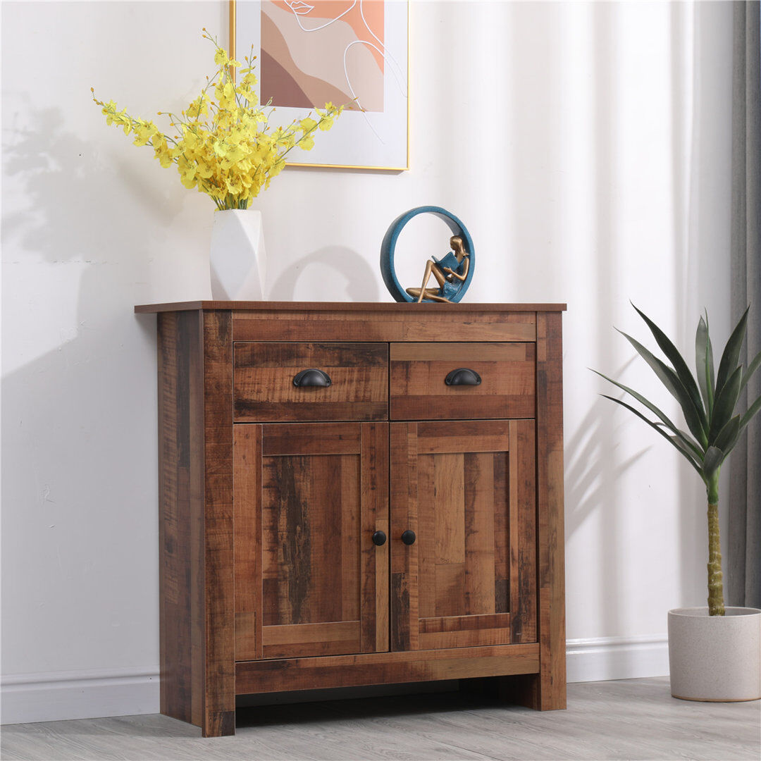 Alpen Home Wiens 2 -Drawer 2 -Door Accent Cabinet Brown 81cm H X 79cm W X 35cm D