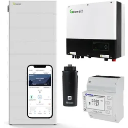 Growatt SPH5000TL3-BH-UP 5kW Hybrid Wechselrichter mit 20.4kWh Solarspeicher-Set