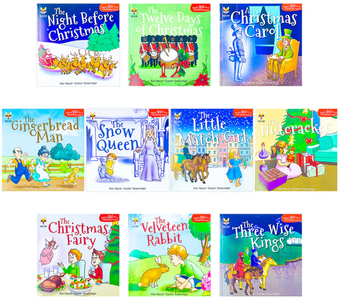 Fox Eye Publishing Santa's Big Box of Christmas Classics Collection 10 Books Set – A Christmas Carol, The Nutcracker & Festive Classic Story Collection for Kids