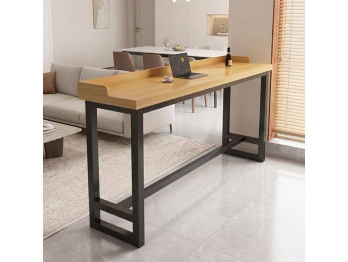 Bartisch Lang Schmal, Stehtisch Hochtisch Küche Theke Bistro Industriell Bartisch Lang Schmal, Stehtisch Hochtisch Küche Theke Bistrotisch Industriell aus Holz & Metall, für Kleine Räume
