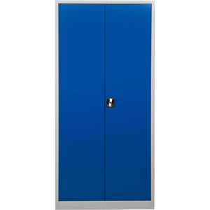 G-Office Aktenschrank FLC.19, aus Metall, abschließbar, 92 x 195 x 42 cm (B/H/T), blau / lichtgrau