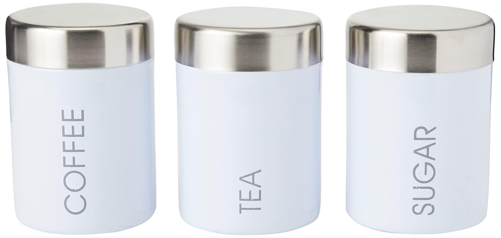 Premier Brands of America Witte emaille set voor thee, koffie en suiker